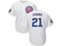 Youth Chicago Cubs #21 Mark Zagunis Majestic Home White 2016 World Series Champions Cool Base Jersey