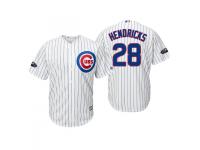 Youth Cubs 2018 Postseason Home White Kyle Hendricks Cool Base Jersey