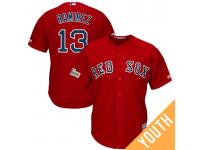 Youth Hanley Ramirez #13 Boston Red Sox 2017 Postseason Scarlet Cool Base Jersey