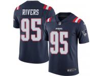 Youth Limited Derek Rivers #95 Nike Navy Blue Jersey - NFL New England Patriots Rush