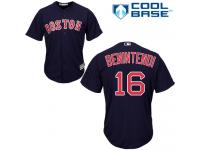 Youth Majestic Boston Red Sox #16 Andrew Benintendi Authentic Navy Blue Alternate Road Cool Base MLB Jersey