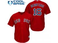 Youth Majestic Boston Red Sox #16 Andrew Benintendi Authentic Red Alternate Home Cool Base MLB Jersey