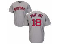 Youth Majestic Boston Red Sox #18 Mitch Moreland Grey Road Cool Base MLB Jersey