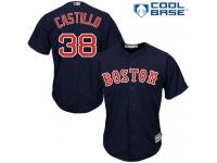 Youth Majestic Boston Red Sox #38 Rusney Castillo Authentic Navy Blue Alternate Road Cool Base MLB Jersey