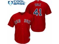Youth Majestic Boston Red Sox #41 Chris Sale Red Alternate Home Cool Base MLB Jersey