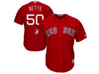 Youth Majestic Boston Red Sox #50 Mookie Betts Authentic Scarlet 2017 Spring Training Cool Base MLB Jersey