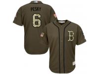 Youth Majestic Boston Red Sox #6 Johnny Pesky Authentic Green Salute to Service MLB Jersey