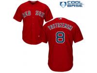 Youth Majestic Boston Red Sox #8 Carl Yastrzemski Authentic Red Alternate Home Cool Base MLB Jersey