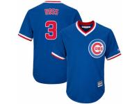 Youth Majestic Chicago Cubs #3 David Ross Royal Blue Cooperstown Cool Base MLB Jersey