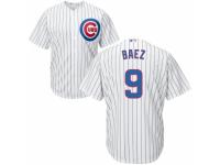 Youth Majestic Chicago Cubs #9 Javier Baez White Home Cool Base MLB Jersey