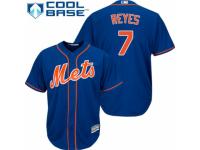 Youth Majestic New York Mets #7 Jose Reyes Royal Blue Alternate Home Cool Base MLB Jersey