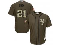 Youth Mets #21 Lucas Duda Green Salute to Service Stitched Baseball Jersey