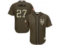 Youth Mets #27 Jeurys Familia Green Salute to Service Stitched Baseball Jersey