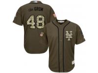 Youth Mets #48 Jacob DeGrom Green Salute to Service Stitched Baseball Jersey