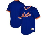 Youth New York Mets Mitchell & Ness Royal Cooperstown Collection Mesh Wordmark V-Neck Jersey