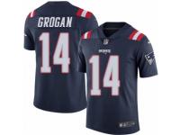 Youth Nike New England Patriots #14 Steve Grogan Limited Navy Blue Rush NFL Jersey