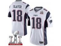 Youth Nike New England Patriots #18 Matthew Slater Elite White Super Bowl LI 51 NFL Jersey