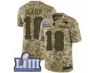 Youth Nike New England Patriots #18 Matthew Slater Limited Camo 2018 Salute to Service Super Bowl LIII Bound NFL Jersey