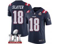 Youth Nike New England Patriots #18 Matthew Slater Limited Navy Blue Rush Super Bowl LI 51 NFL Jersey