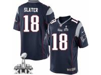 Youth Nike New England Patriots #18 Matthew Slater Navy Blue Team Color Super Bowl XLIX NFL Jersey