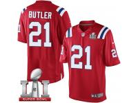 Youth Nike New England Patriots #21 Malcolm Butler Limited Red Alternate Super Bowl LI 51 NFL Jersey