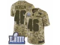 Youth Nike New England Patriots #46 James Develin Limited Camo 2018 Salute to Service Super Bowl LIII Bound NFL Jersey