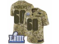Youth Nike New England Patriots #60 David Andrews Limited Camo 2018 Salute to Service Super Bowl LIII Bound NFL Jersey