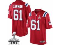 Youth Nike New England Patriots #61 Marcus Cannon Red Alternate Super Bowl XLIX NFL Jersey