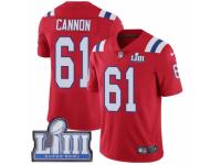Youth Nike New England Patriots #61 Marcus Cannon Red Alternate Vapor Untouchable Limited Player Super Bowl LIII Bound NFL Jersey