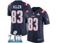 Youth Nike New England Patriots #83 Dwayne Allen Limited Navy Blue Rush Vapor Untouchable Super Bowl LII NFL Jersey