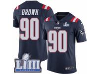 Youth Nike New England Patriots #90 Malcom Brown Limited Navy Blue Rush Vapor Untouchable Super Bowl LIII Bound NFL Jersey