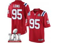Youth Nike New England Patriots #95 Chris Long Elite Red Alternate Super Bowl LI 51 NFL Jersey