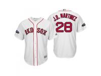 Youth Red Sox 2018 Postseason Home White J.D. Martinez Cool Base Jersey