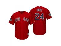 Youth Red Sox 2018 World Series Majestic Scarlet David Price Cool Base Jersey