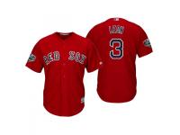 Youth Red Sox 2018 World Series Majestic Scarlet Sandy Leon Cool Base Jersey