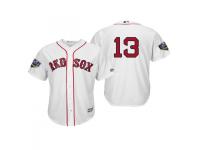 Youth Red Sox 2018 World Series Majestic White Hanley Ramirez Cool Base Player Number Jersey
