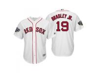 Youth Red Sox 2018 World Series Majestic White Jackie Bradley Jr. Cool Base Jersey