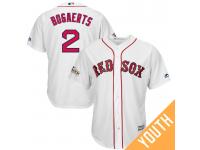 Youth Xander Bogaerts #2 Boston Red Sox 2017 Postseason White Cool Base Jersey