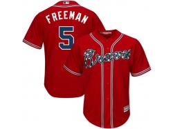 Freddie Freeman Atlanta Braves Majestic Official Cool Base Player Jersey - Red