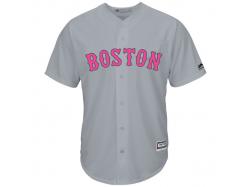 Men's Boston Red Sox Majestic Gray Fashion 2016 Mother's Day Cool Base Replica Team Jersey