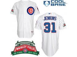 White Fergie Jenkins Men #31 Majestic MLB Chicago Cubs Cool Base Home Jersey