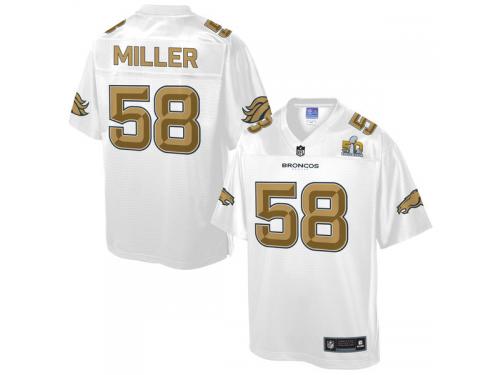2016 NFL Denver Broncos (OLB) #58 Von Miller Men Game Pro Line Super Bowl 50 Fashion Jerseys