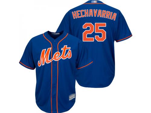 #25  Adeiny Hechavarria Men's Royal Blue Baseball Jersey - Alternate Home New York Mets Cool Base