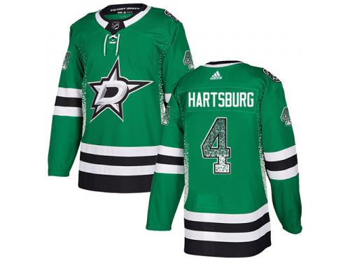 #4 Authentic Craig Hartsburg Green Adidas NHL Men's Jersey Dallas Stars Drift Fashion