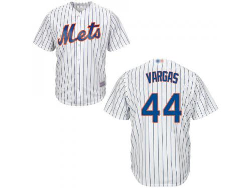 #44 Authentic Jason Vargas Youth White Baseball Jersey - Home New York Mets Cool Base