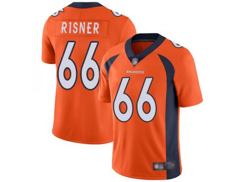 #66 Limited Dalton Risner Orange Football Home Men's Jersey Denver Broncos Vapor Untouchable