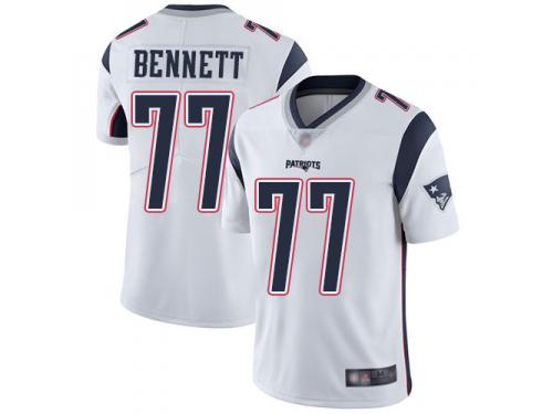 #77 Limited Michael Bennett White Football Road Men's Jersey New England Patriots Vapor Untouchable