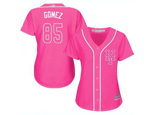 #85 Authentic Carlos Gomez Women's Pink Baseball Jersey - New York Mets Fashion Cool Base