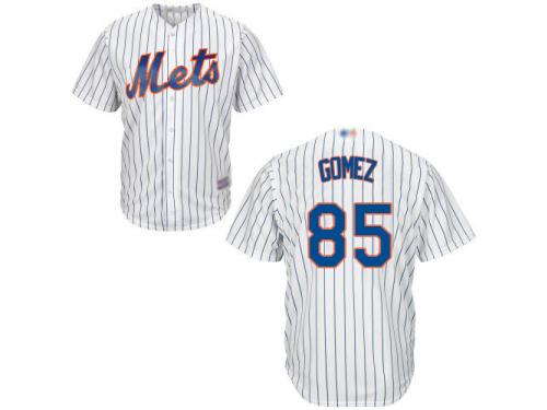 #85 Authentic Carlos Gomez Youth White Baseball Jersey - Home New York Mets Cool Base
