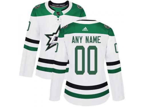 Authentic White Adidas NHL Away Women's Jersey Customized Dallas Stars